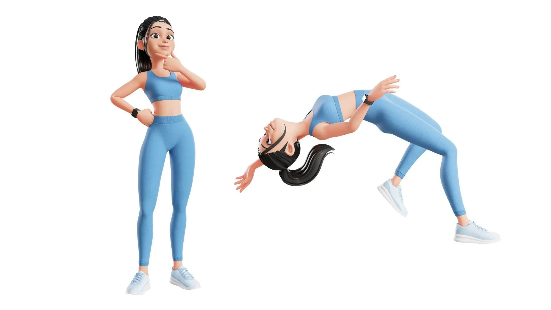 Sports Gym Fitness Woman animation showcase